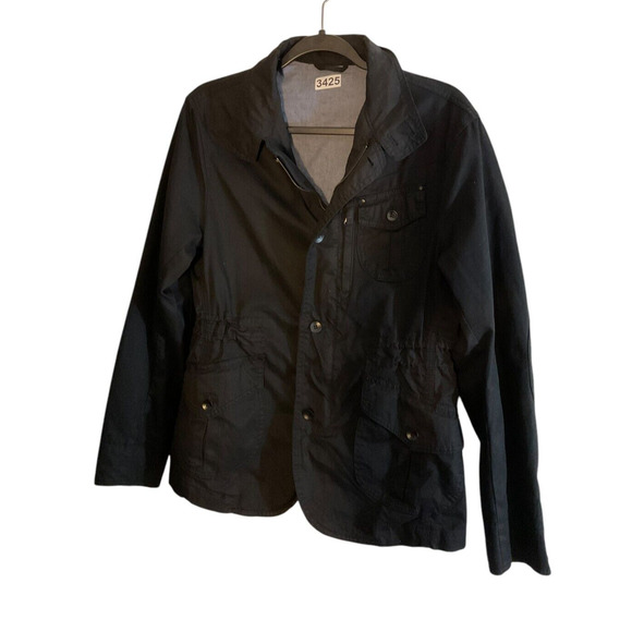 Zara Man Men's Small Black Cotton Jacket‎ Red Contrast Stitching Size EUR 36 - Picture 11 of 12